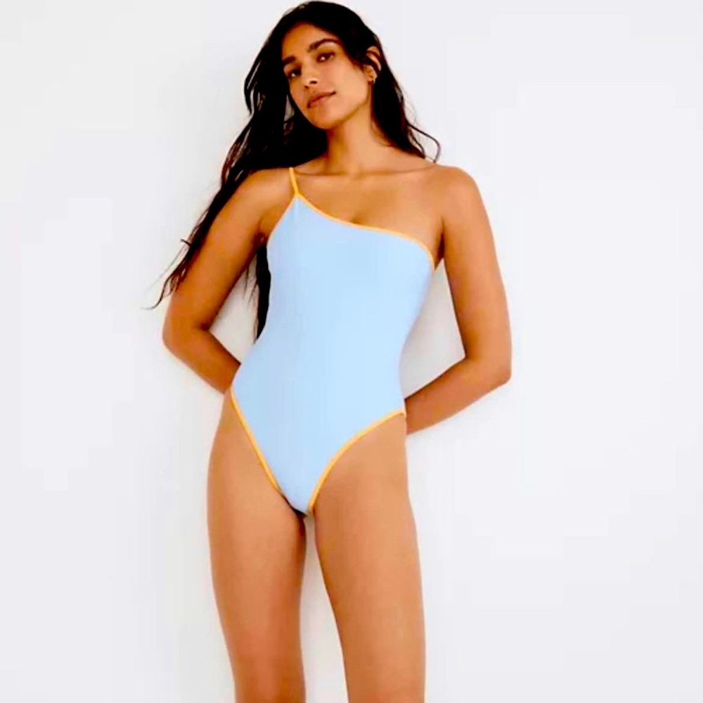 New Madewell x OOKIOH One Shoulder Swimsuit